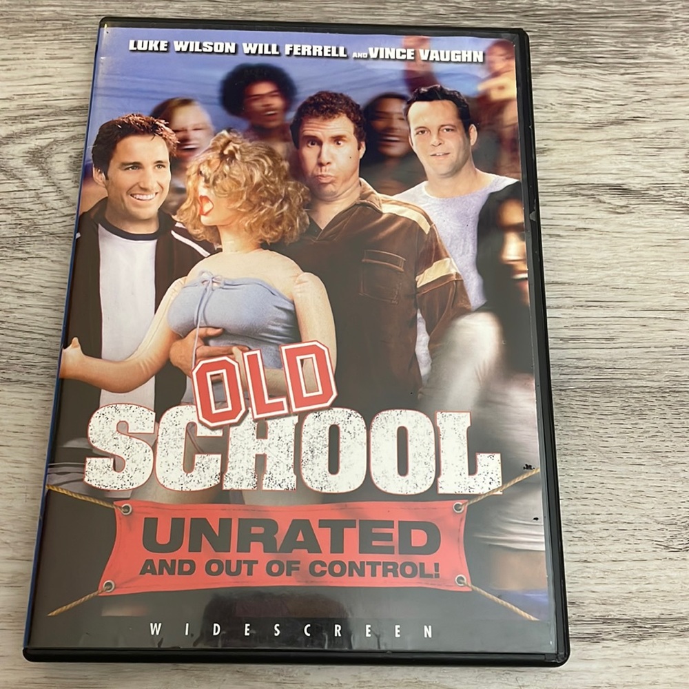 Old School DVD Movie 2002 Comedy 1h 33m Will Farrell Luke Wilson Vince Vaughn